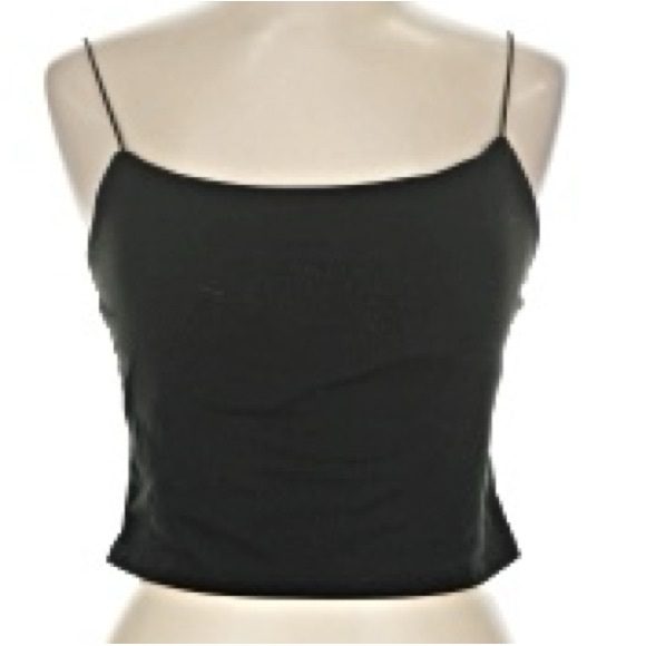 gaze Tops - Gaze Elegant Black Tank Crop Top